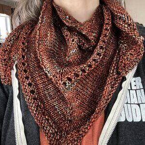 NWOT Age of Brass and Steam Kerchief Merino Wool handmade hand knit scarf shawl